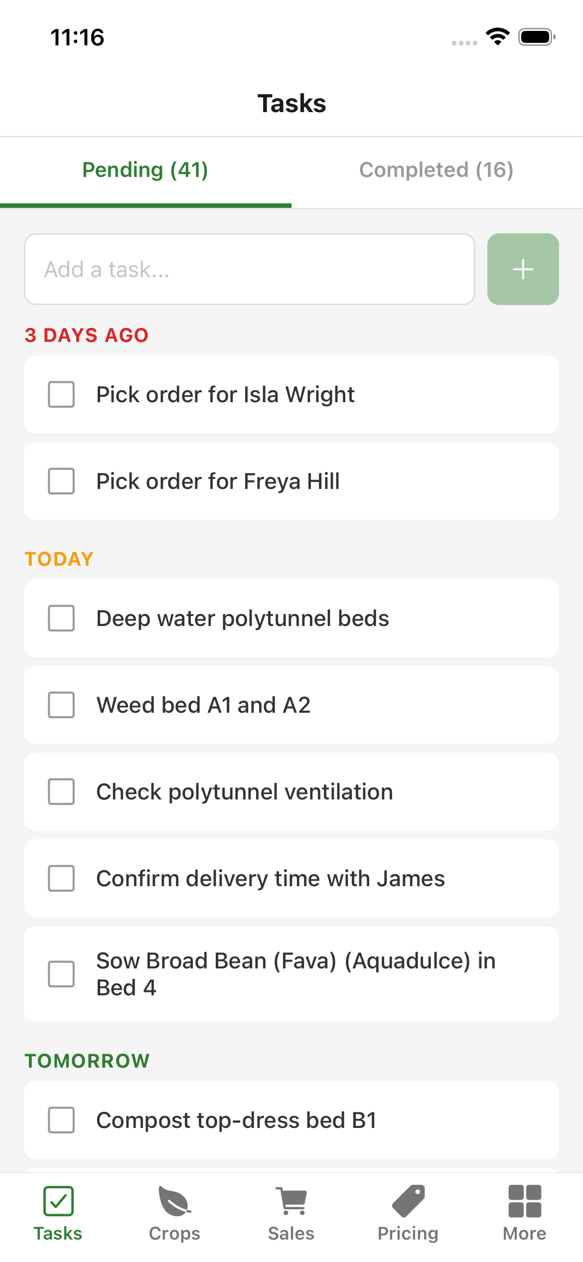 Tasks